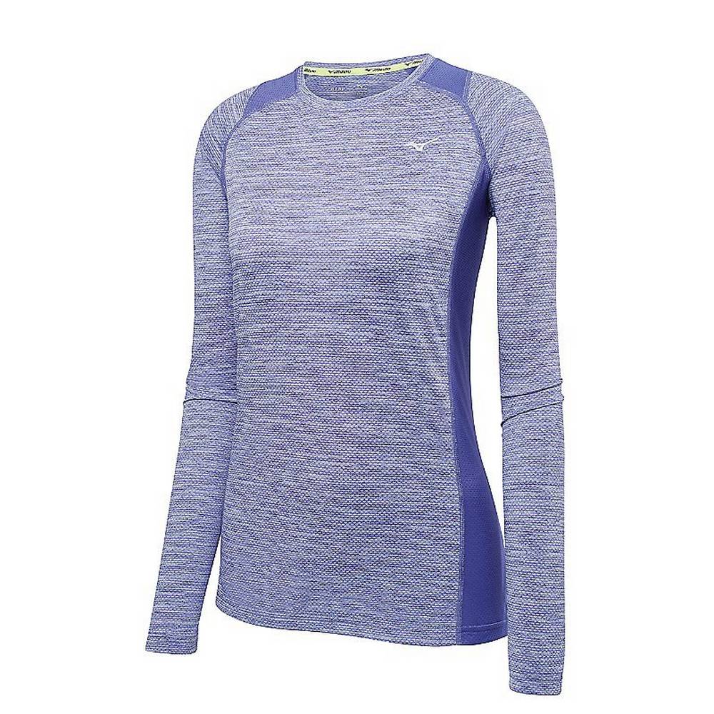 Sudaderas Mizuno Alpha Long Sleeve Mujer Rojas Azul Real España UISY-90385